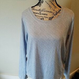 New Roudelain long sleeve Pajama top  Large Blue Soft As Cloud